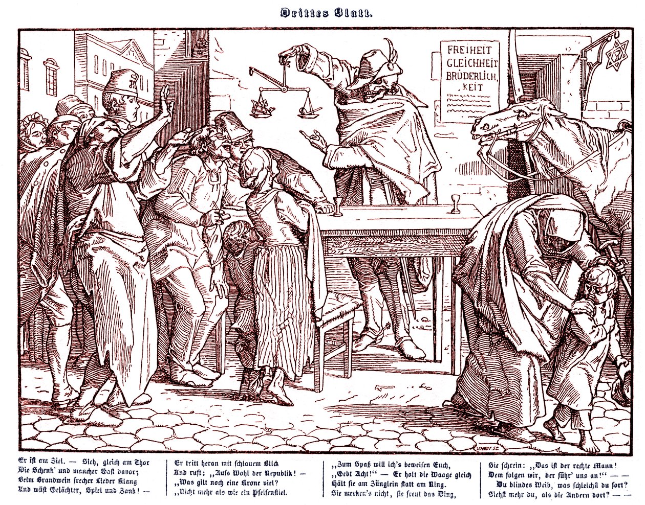 Totentanz 1848: मृत्यु साबित करती है कि सभी पुरुष समान हैं द्वारा अल्फ्रेड रिटेल