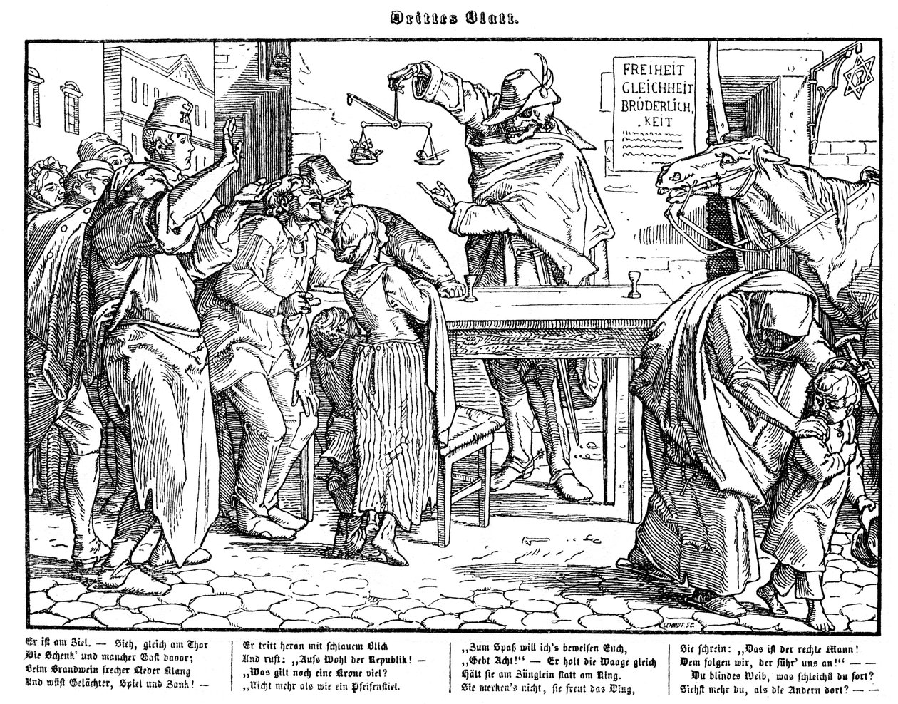 Totentanz 1848: मृत्यु साबित करती है कि सभी पुरुष समान हैं द्वारा अल्फ्रेड रिटेल