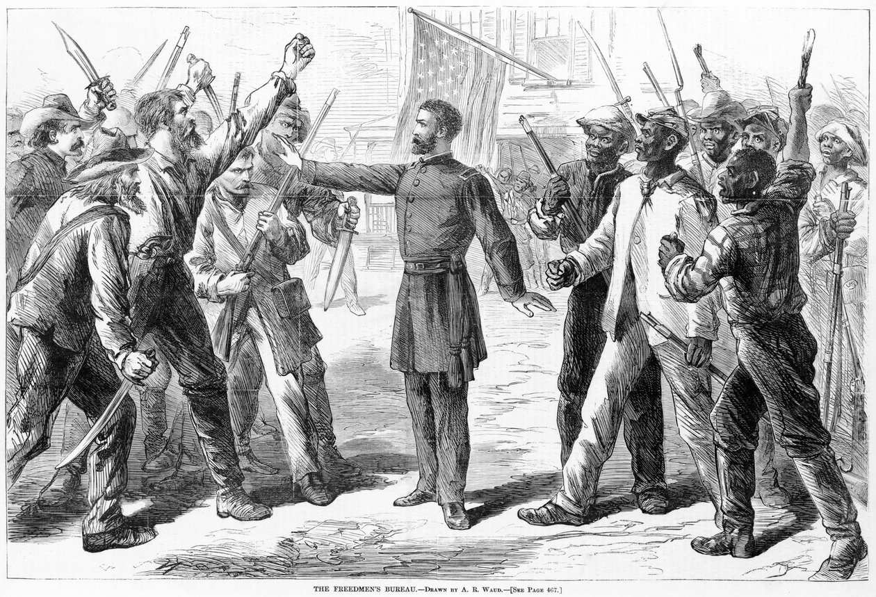 द फ्रीडमेन ब्यूरो, हार्पर्स वीकली, पब से। 1868 द्वारा अल्फ्रेड रुडोल्फ वुड