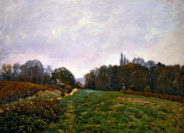 Louveciennes . पर लैंडस्केप द्वारा अल्फ्रेड सिसली