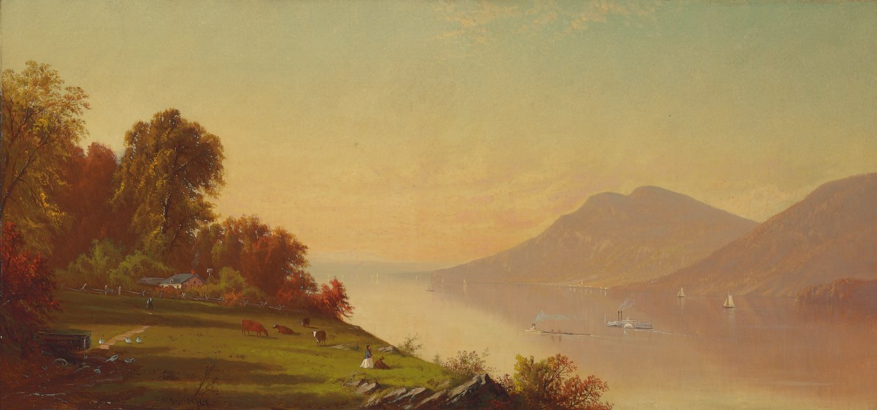 हडसन पर दोपहर, 1867 द्वारा अल्फ्रेड थॉम्पसन ब्रिचर