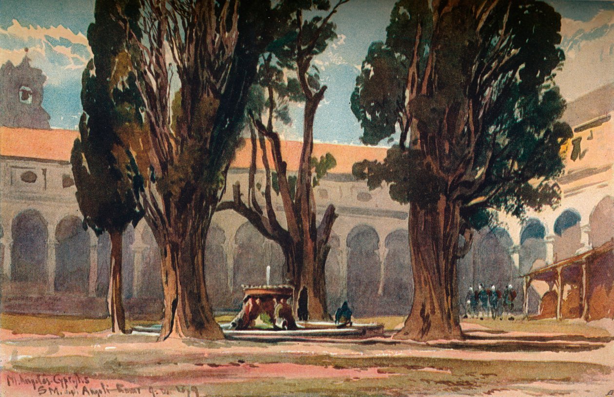 सांता मारिया डिगली एंगेली, रोम, सी 1870 द्वारा अल्फ्रेड वॉटरहाउस