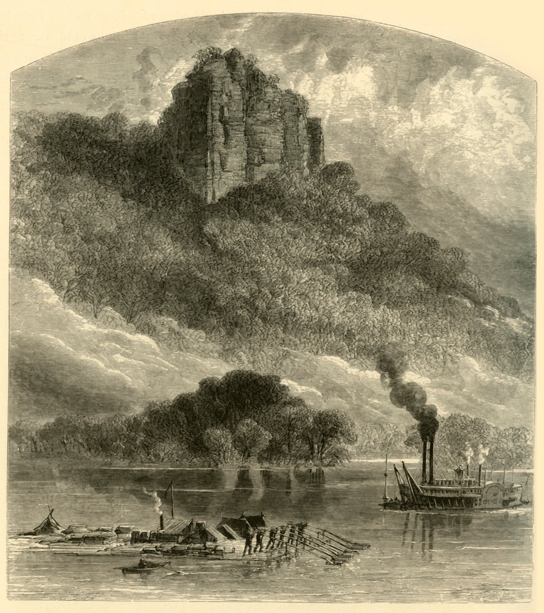 फाउंटेन सिटी के पास चिमनी रॉक, 1874। द्वारा अल्फ्रेड वाउड