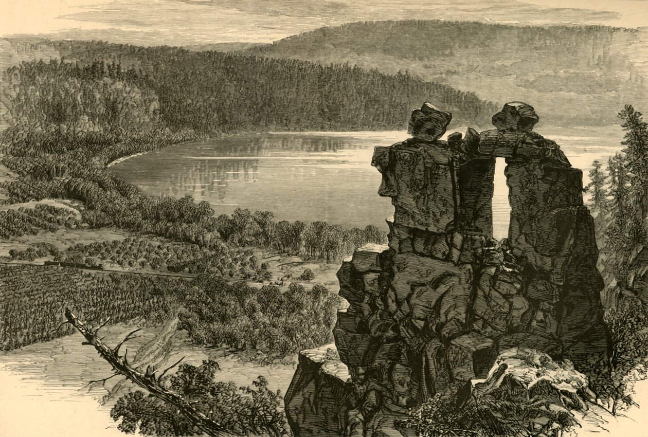 डेविल्स डोर-वे, डेविल्स लेक, विस्कॉन्सिन, 1874। द्वारा अल्फ्रेड वाउड