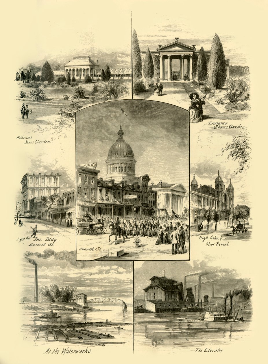 सेंट लुइस में दृश्य, 1874। द्वारा अल्फ्रेड वाउड
