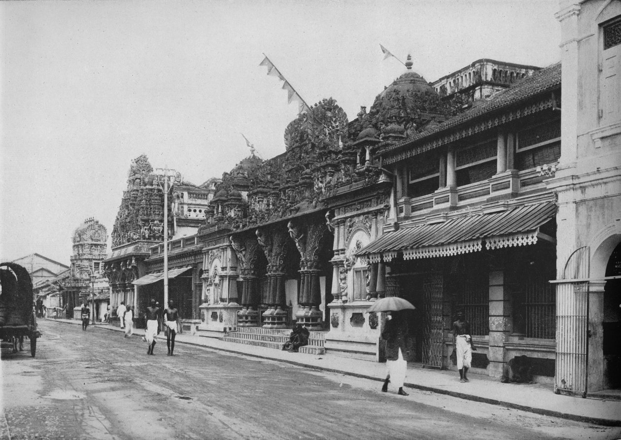 ए हिंदू टेम्पल, पेटा, कोलंबो, c1890, 1910 द्वारा अल्फ्रेड विलियम अमैंडस प्लेट