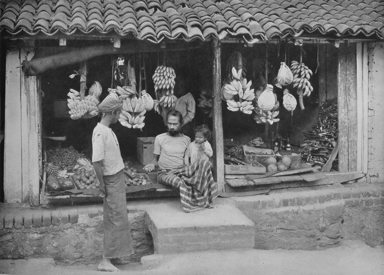 ए नेटिव बूटिक या फ्रूट शॉप, c1890, 1910 द्वारा अल्फ्रेड विलियम अमैंडस प्लेट