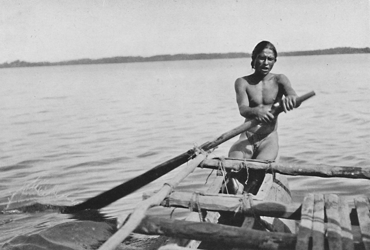 अपने कैनो पर मछुआरे, c1890, 1910 द्वारा अल्फ्रेड विलियम अमैंडस प्लेट