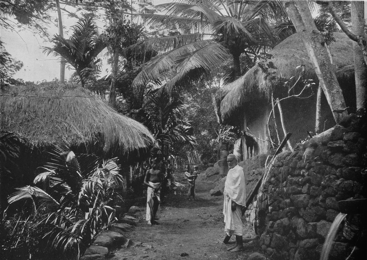 जंगल में नेटिव हट्स, c1890, 1910 द्वारा अल्फ्रेड विलियम अमैंडस प्लेट