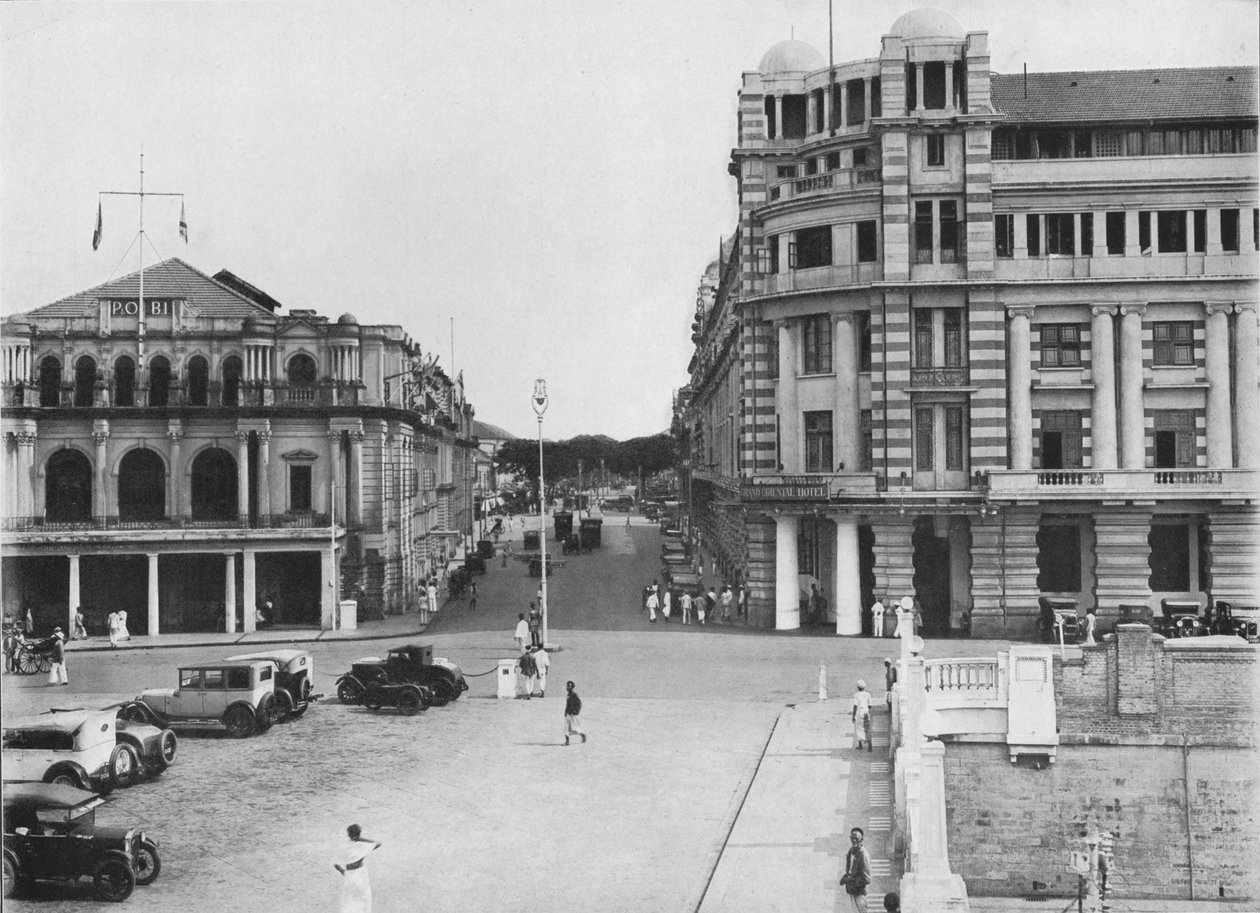 ग्रांड ओरिएंटल होटल और पी। एंड बिल्डिंग, सीलोन, c1890, 1910 द्वारा अल्फ्रेड विलियम अमैंडस प्लेट