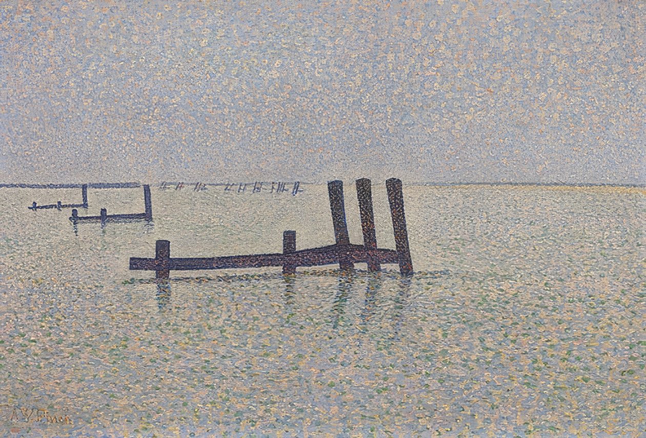 Nieuwpoort में इंग्लिश चैनल। 1889 के आसपास द्वारा अल्फ्रेड विलियम फिंच
