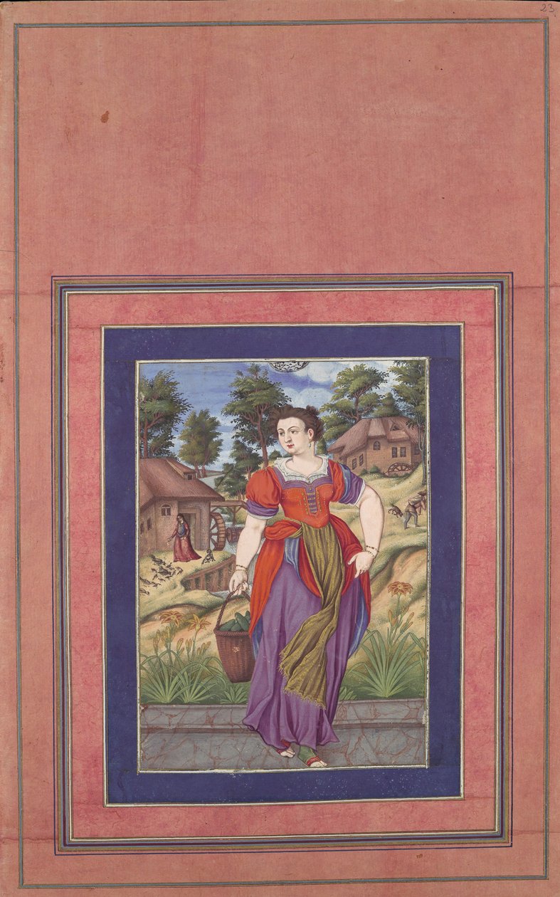 समर, चार सीज़न की एक श्रृंखला से, डेविस एल्बम से फोलियो, सीए। 1660-70। द्वारा अली कुली जब्दारी