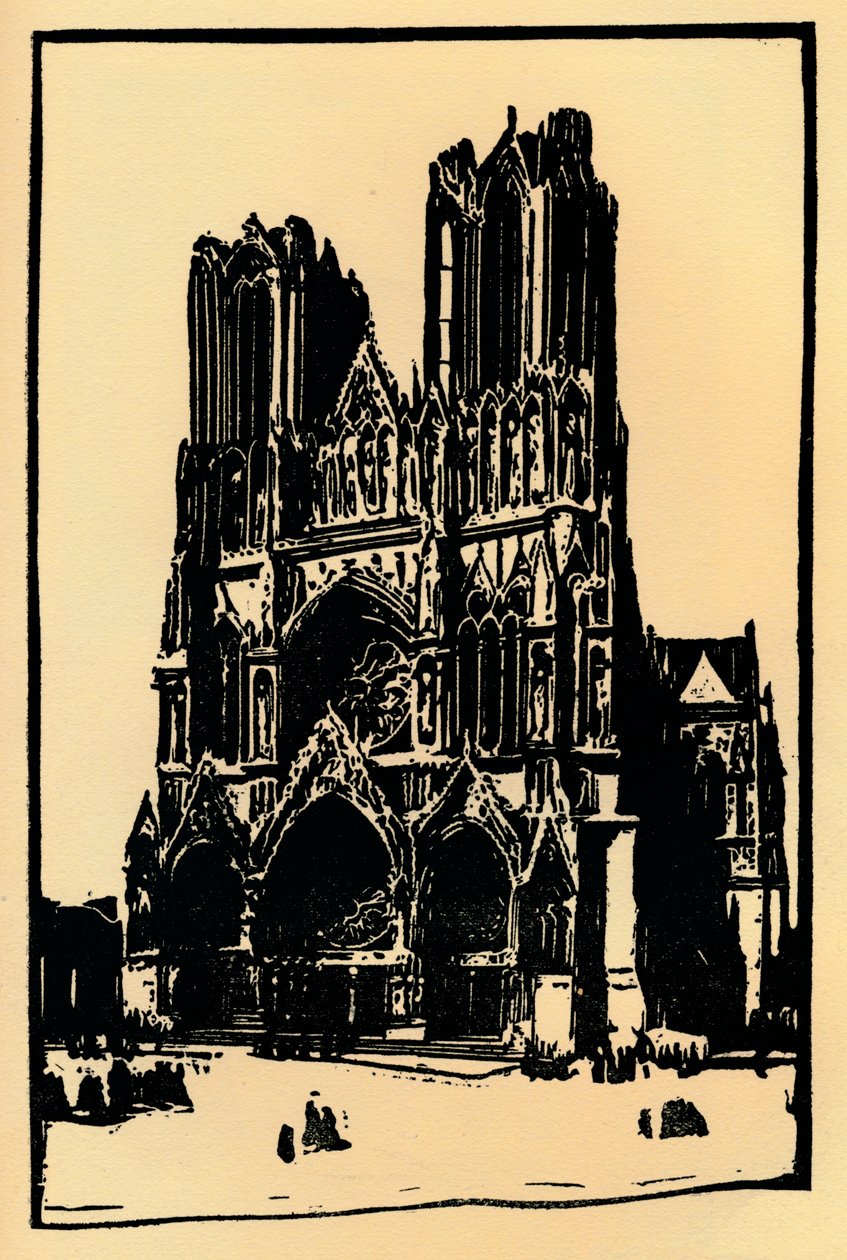 रिम्स कैथेड्रल, 1914, 1918 द्वारा एलन डगलस मेन्ड्स