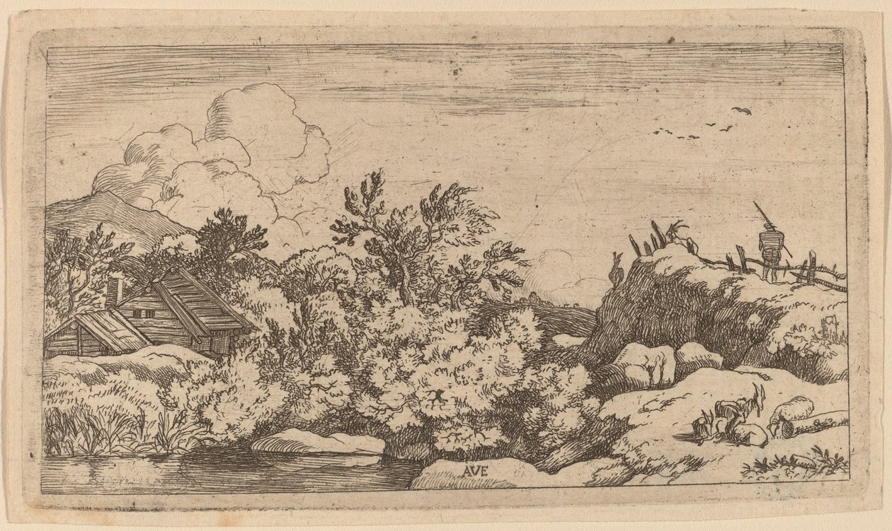 एक पहाड़ी पर बकरी का झुंड, शायद c. 16451656. द्वारा एलर्ट वैन एवरडिंगन
