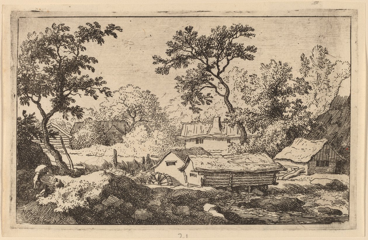 जलप्रपात के नीचे मिल, शायद c. 16451656. द्वारा एलर्ट वैन एवरडिंगन
