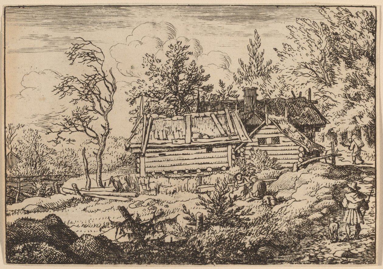एक कुत्ते के साथ तीर्थयात्री, शायद c. 16451656. द्वारा एलर्ट वैन एवरडिंगन