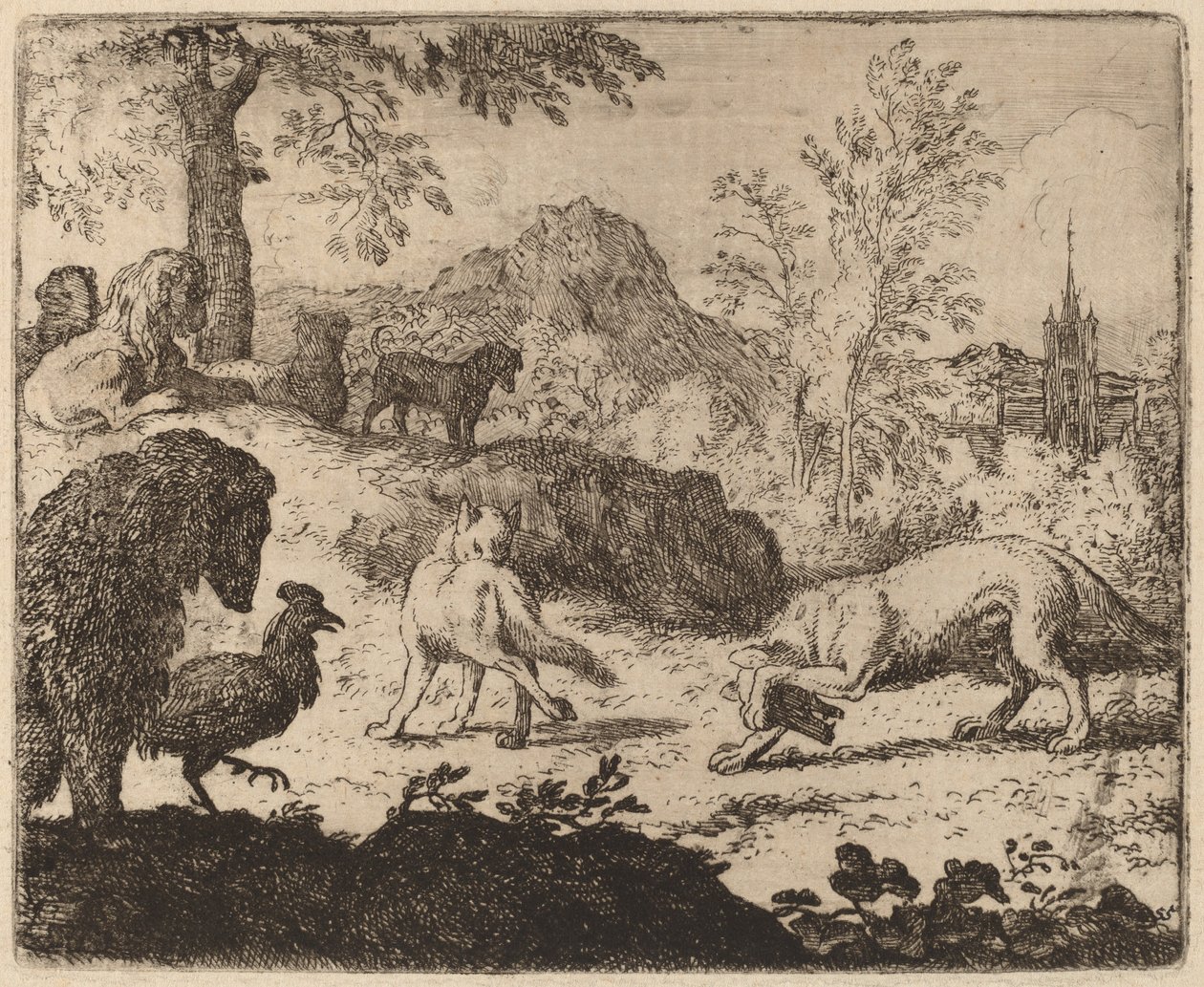 रेनार्ड ने वुल्फ को एक आँख से अंधा कर दिया, शायद c. 16451656. द्वारा एलर्ट वैन एवरडिंगन