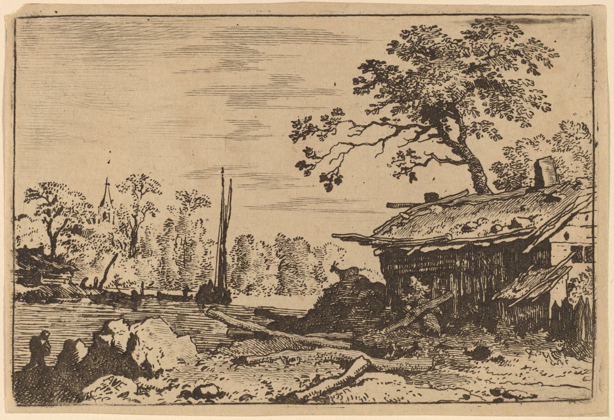 खंडहर झोपड़ी, शायद सी. 16451656। द्वारा एलर्ट वैन एवरडिंगन