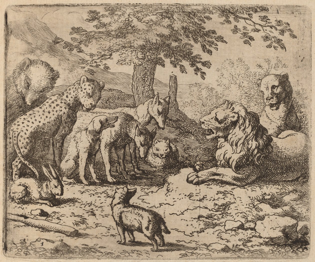 द लायन सीक्स एडवाइस, शायद c. 16451656. द्वारा एलर्ट वैन एवरडिंगन