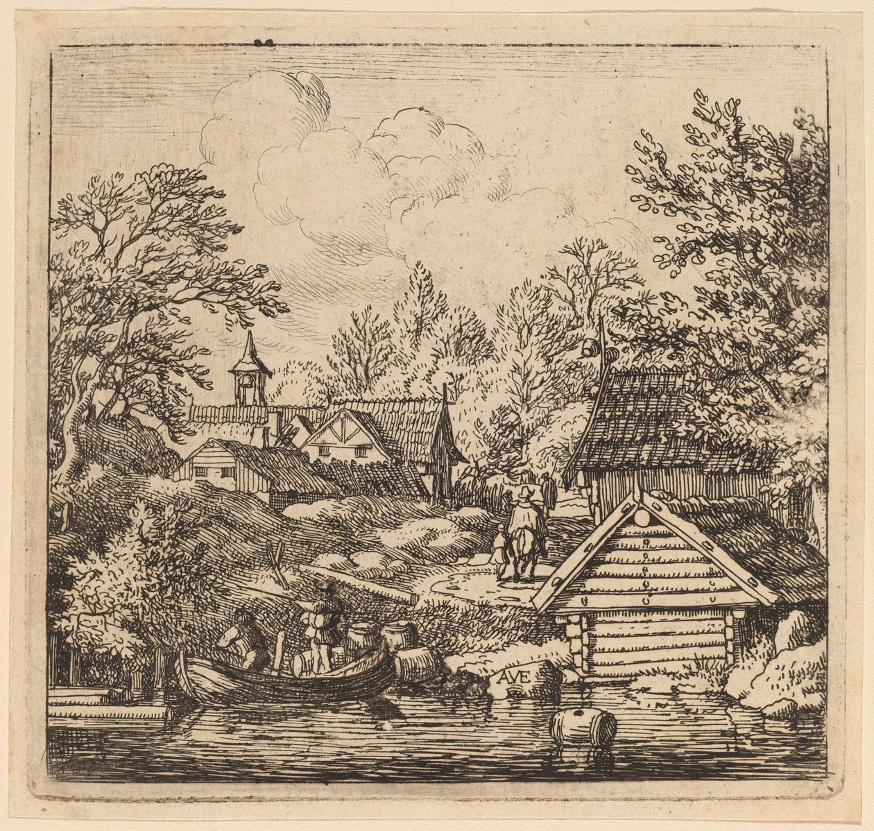 बजरा उतारना, शायद c. 16451656. द्वारा एलर्ट वैन एवरडिंगन