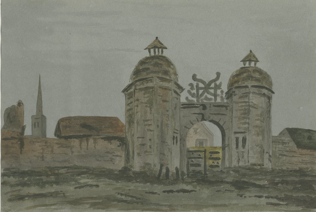 हम्सटाल रिडवेयर हॉल - पोर्टर्स "लॉजेस: वाटर कलर पेंटिंग, एनडी [1824-1882] द्वारा एलेन एडवर्ड एवरिट