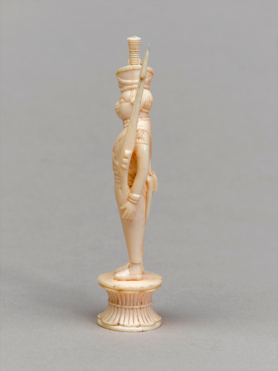 सफेद मोहरा, शतरंज का टुकड़ा, भारत, 1820 लगभग द्वारा एलेन एडवर्ड एवरिट