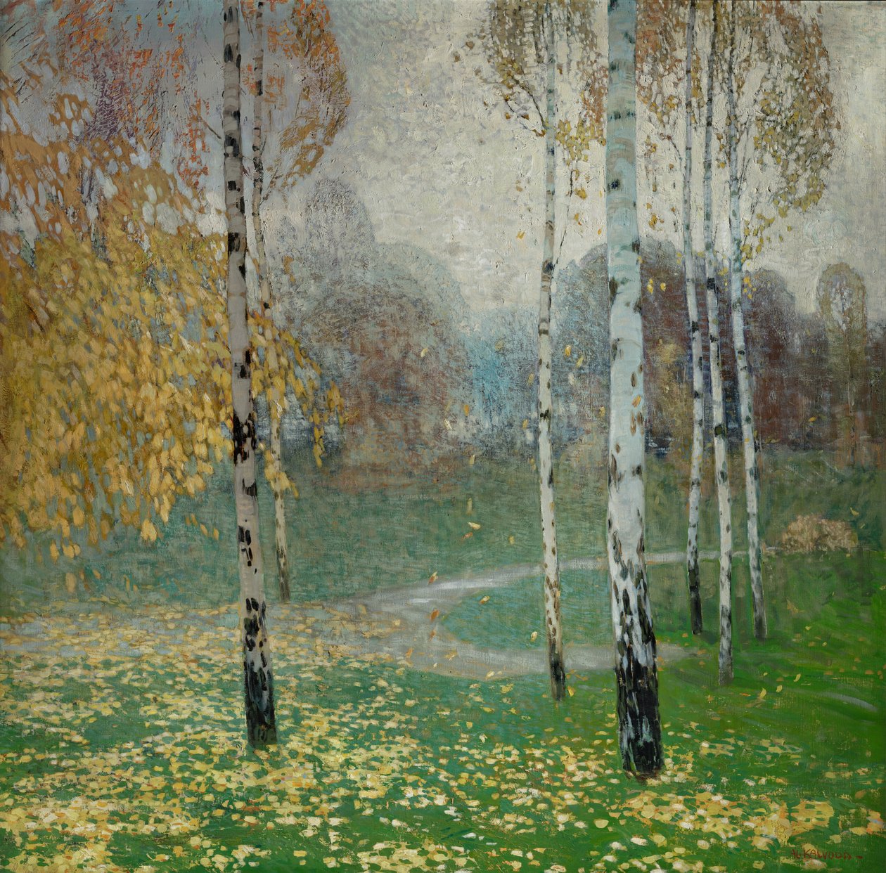 बिर्च पेड़, 1904 द्वारा Alois Kalvoda