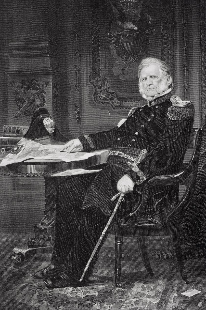 विनफील्ड स्कॉट का पोर्ट्रेट (1786-1866) द्वारा अलोंजो चैपल