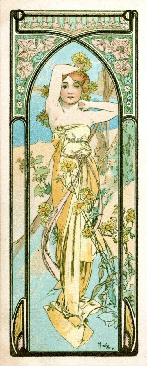 सुबह की जागृति, 1899 द्वारा अल्फोंस मुचा