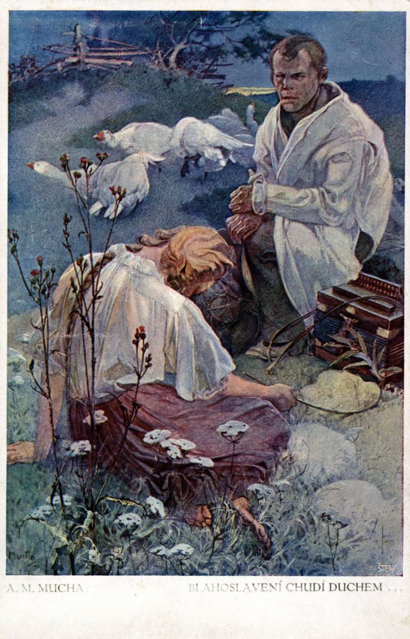 धन्य हैं आत्मा के गरीब, उनके लिए स्वर्ग का राज्य है, 1906 द्वारा अल्फोंस मुचा