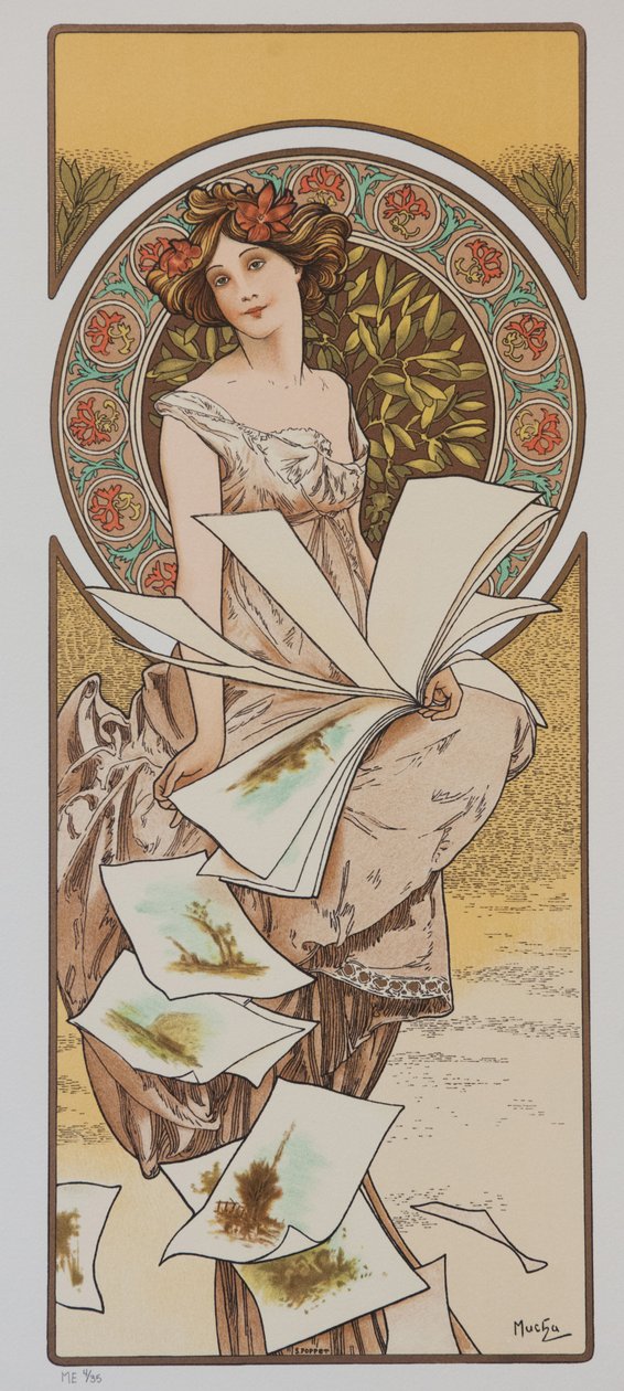 Champenois Calendar, ca 1897। द्वारा अल्फोंस मुचा