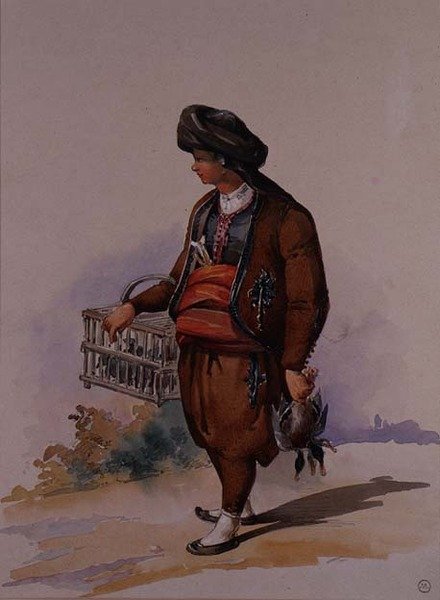 एक बतख विक्रेता, c.1855 द्वारा अमादेओ प्रीज़ियोसिक