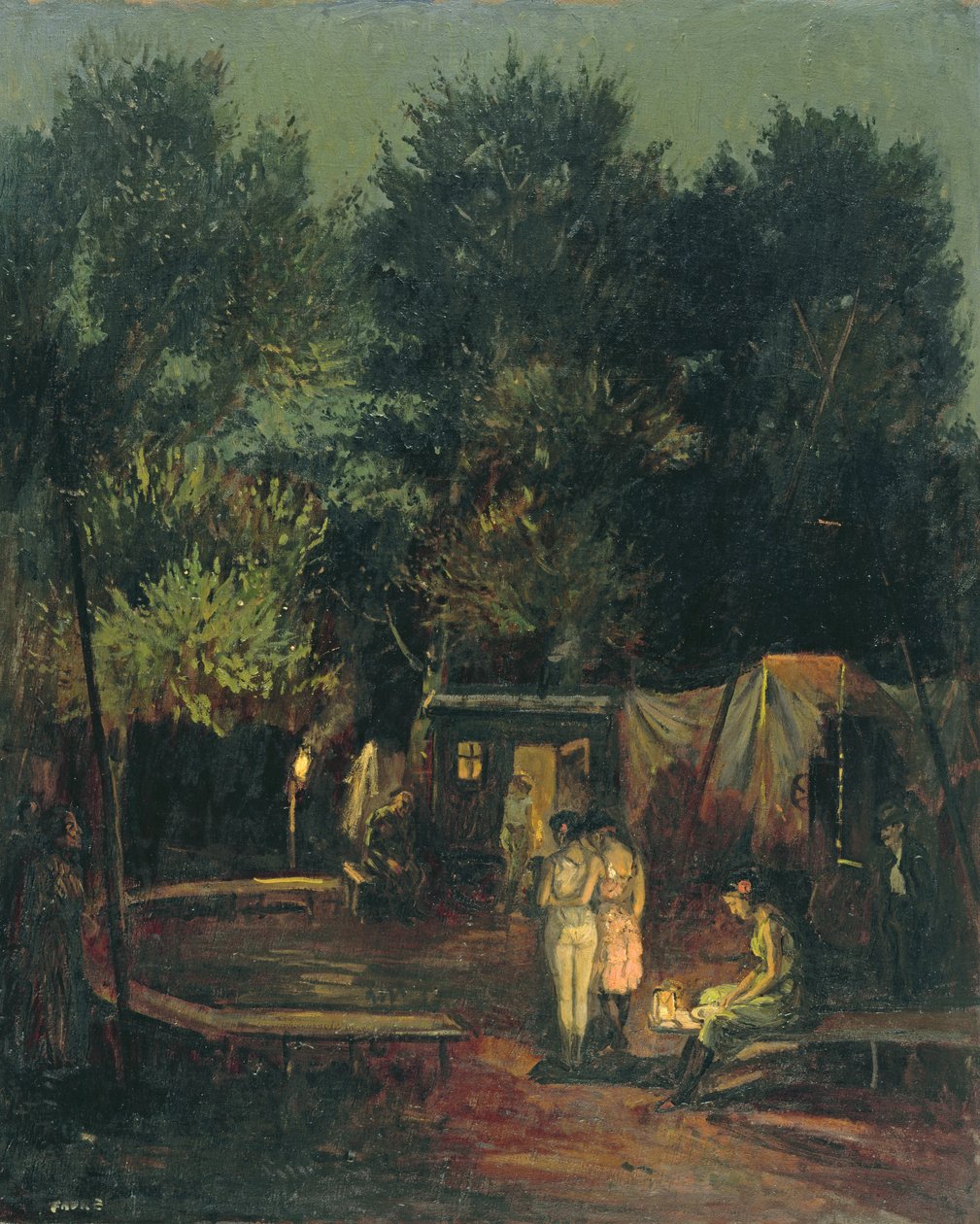 पेड़ के नीचे सर्कस, 1912 द्वारा Amandus Faure