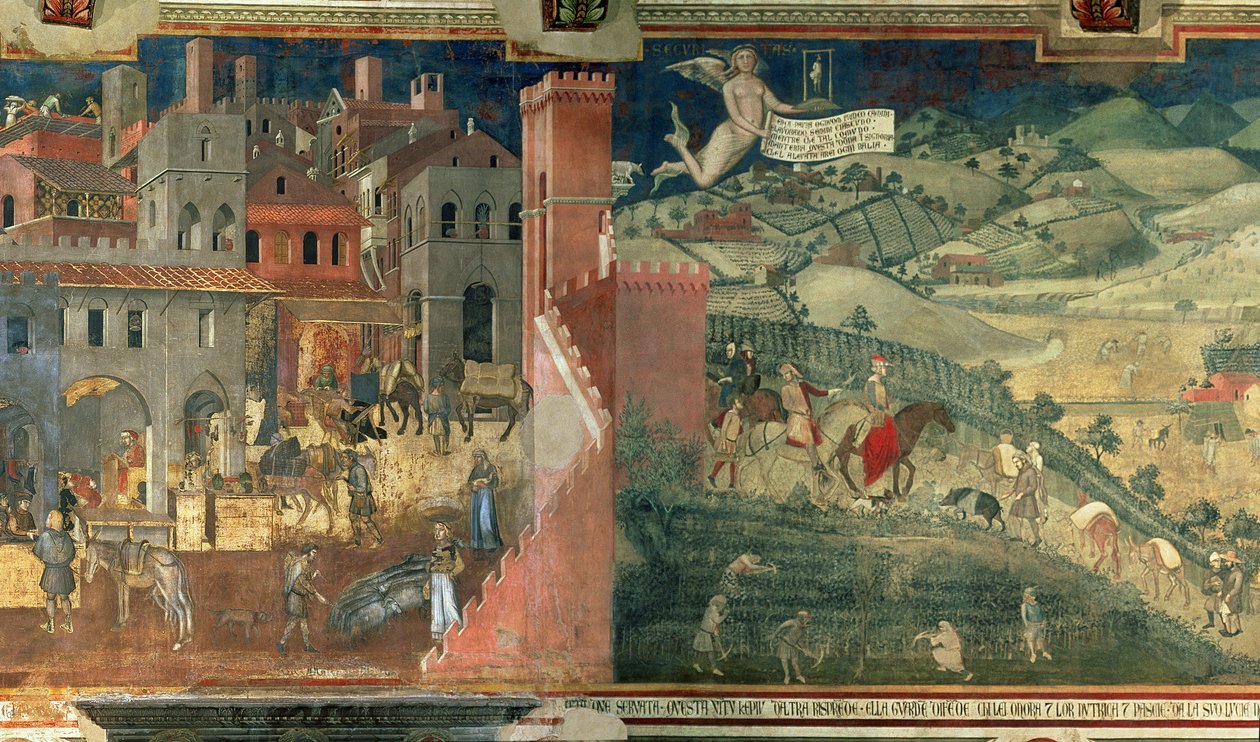 अच्छी सरकार के प्रभाव, c.1338 द्वारा एम्ब्रोगियो लोरेंजेटी