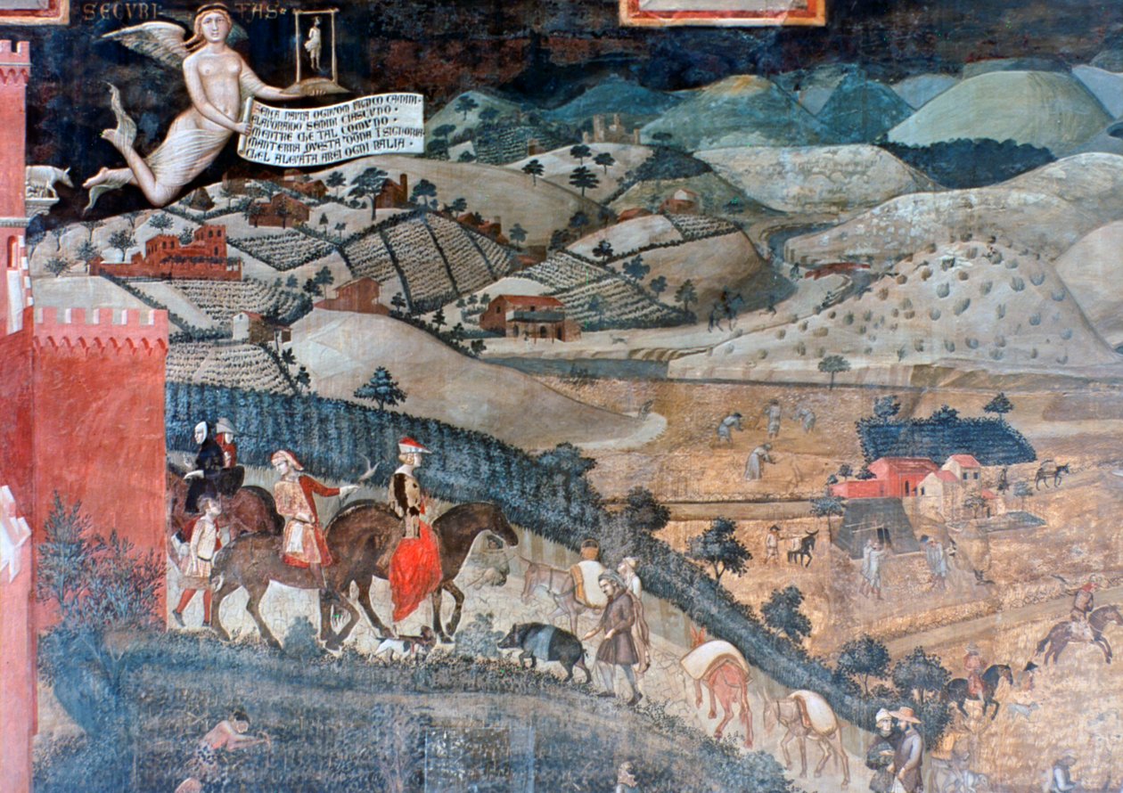 देहात में अच्छी सरकार के प्रभाव, विस्तार, 1338-1340 द्वारा एम्ब्रोगियो लोरेंजेटी