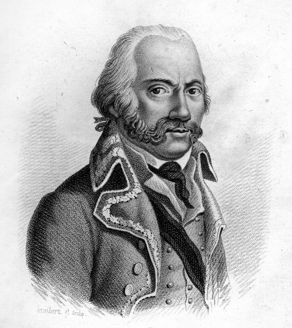 एडम फिलिप, काउंट ऑफ कस्टिन जनरल फ़्रैंकैस (1740 से 1793) - "फ्रांसीसी की जीत और विजय के बाद फ्रांसीसी जनरलों के चित्र" में। 1818 में एम्ब्रोज़ टार्डियू द्वारा उकेरा गया। स्टेला संग्रह। द्वारा एम्ब्रोडि टार्डिउ