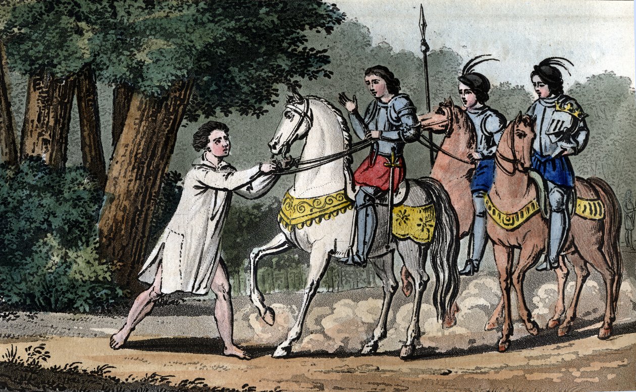 चार्ल्स VI ले मैंस के जंगल में पागलपन में पकड़ा गया - 1825 में एम्ब्रोइज़ टार्डियू द्वारा डिज़ाइन और उकेरा गया। द्वारा एम्ब्रोडि टार्डिउ
