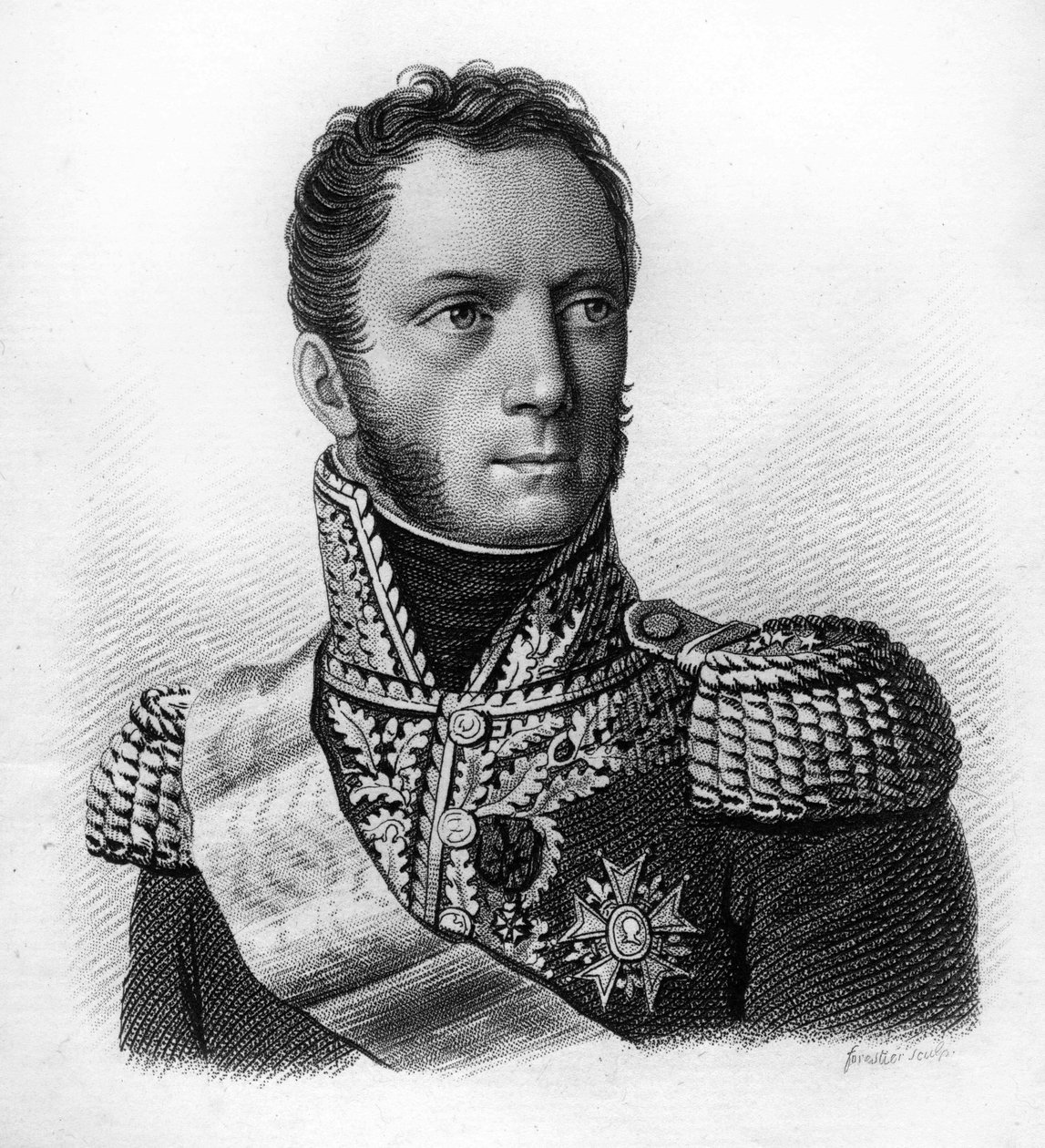 लुई आर्मंड ऑगस्टिन कॉलैनकोर्ट (१७७३-१८२७) - "फ्रांसीसी जनरलों के चित्र फ़्रांसीसी की जीत और जीत को सूट करते हैं"। 1818 में एम्ब्रोज़ टार्डियू द्वारा उकेरा गया। स्टेला संग्रह। द्वारा एम्ब्रोडि टार्डिउ