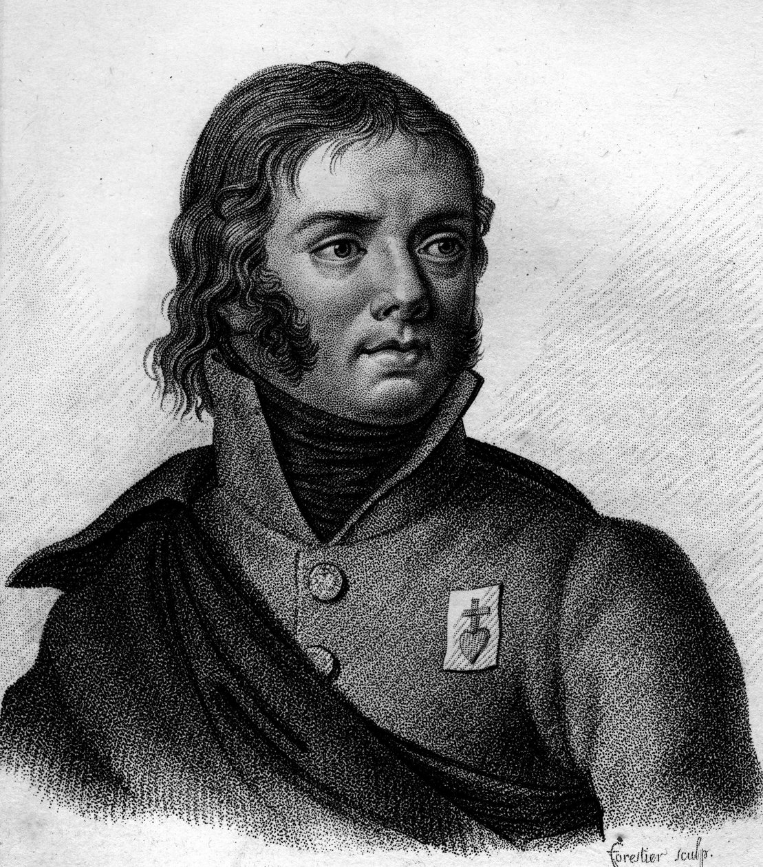 चार्ल्स मेलचियर आर्थस का पोर्ट्रेट, मार्क्विस डी बोनचैम्प्स (1760-1793) जनरल बेचा गया - "फ्रांसीसी की जीत और विजय के बाद फ्रांसीसी जनरलों के चित्र" में। 1818 में एम्ब्रोज़ टार्डियू द्वारा कब्र। स्टेला संग्रह। द्वारा एम्ब्रोडि टार्डिउ