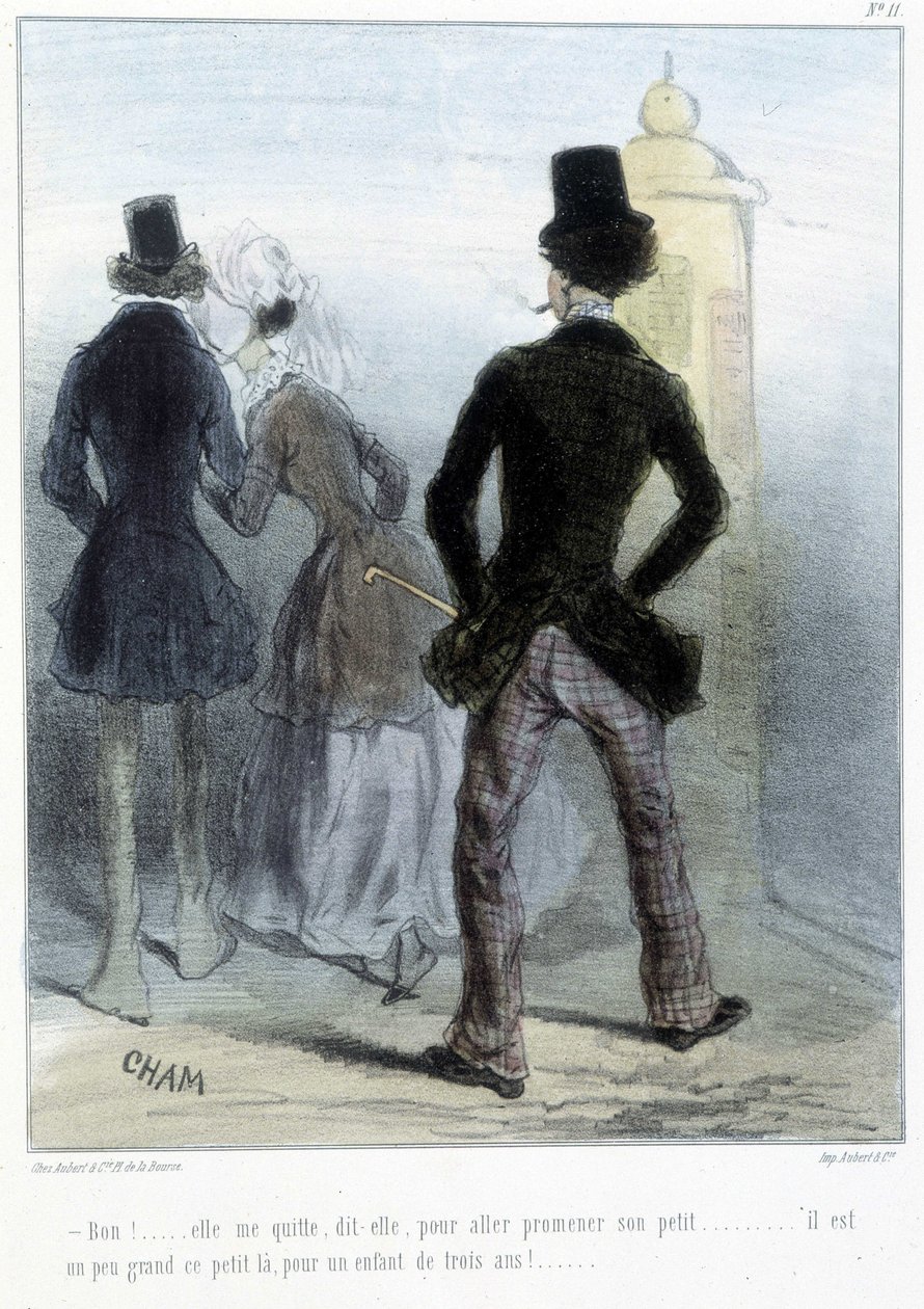 कैरिकेचर - चाम द्वारा "" मेडेलिन्स "" में, v.1870-1880 द्वारा Amedee de Noe (चाम)