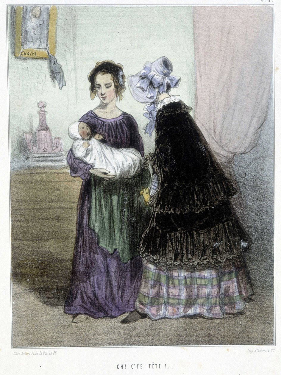 ओह, यह तुम्हारा सिर है! (अयोग्य मां) - चाम द्वारा "" मेडेलिन्स "" में, v.1870-1880 द्वारा Amedee de Noe (चाम)