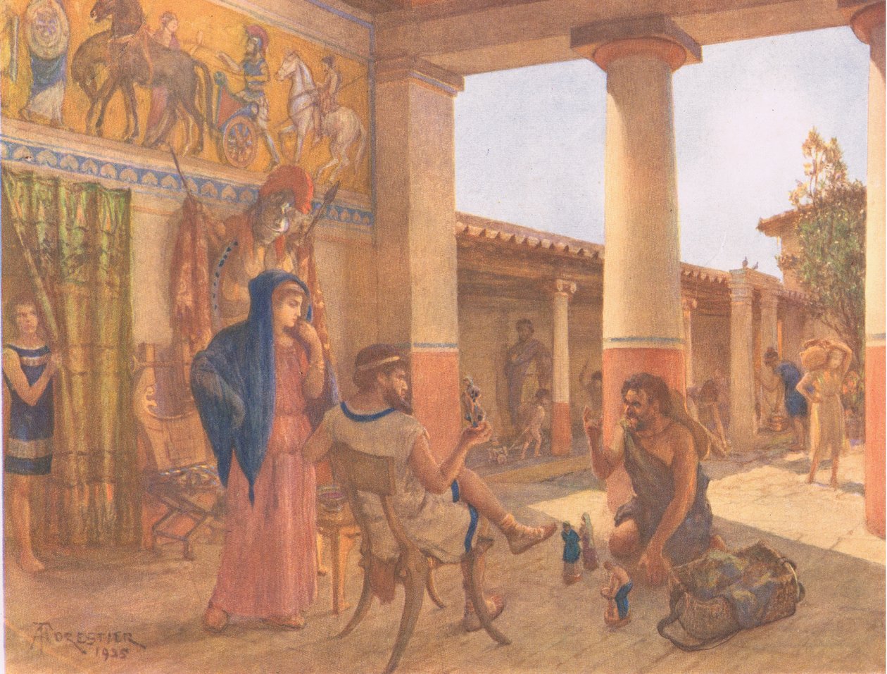 मैकमिलन स्कूल के पोस्टर, c.1950-60 से ग्रीस में घरेलू जीवन द्वारा अमेदी फॉरेस्टियर
