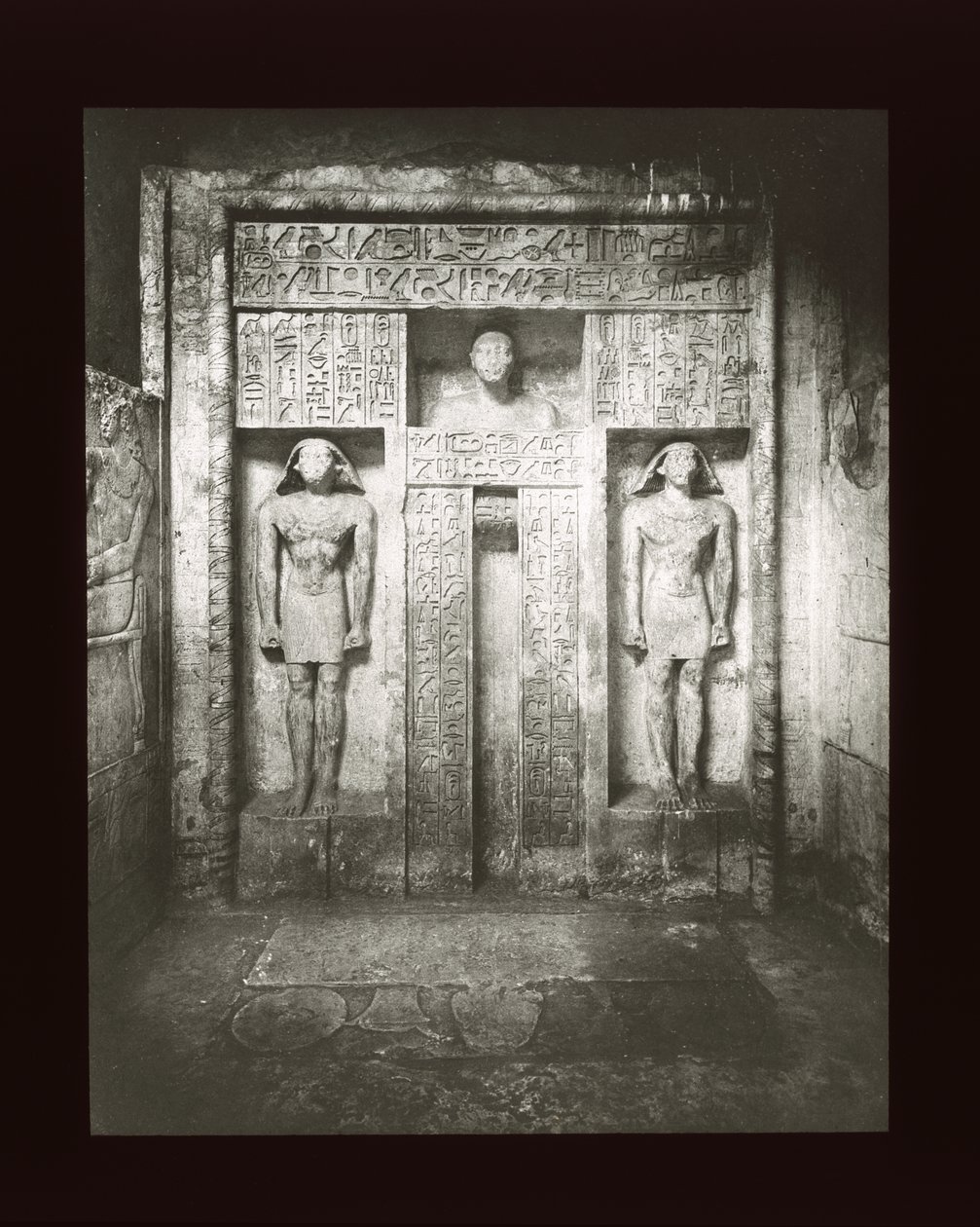 नेफर-सेशम-पटा, मकबरा, 6 वें राजवंश (लालटेन स्लाइड) के मकबरे का चैपल द्वारा अमेरिकी फोटोग्राफर
