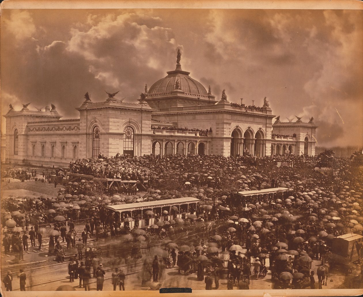 उद्घाटन का दिन: 1876 (एल्बम प्रिंट) द्वारा अमेरिकी फोटोग्राफर