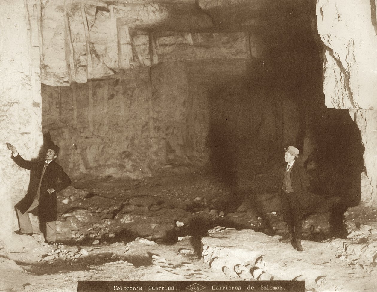 ज़ेडेकियाह गुफा, यरूशलेम, 1898-1911 द्वारा अमेरिकी फोटोग्राफर