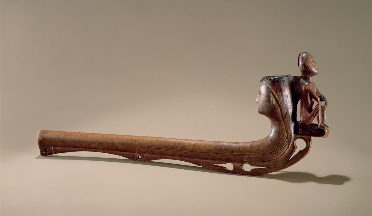 Iroquois पाइप, c.1725 (लकड़ी) द्वारा अमेरिकी स्कूल