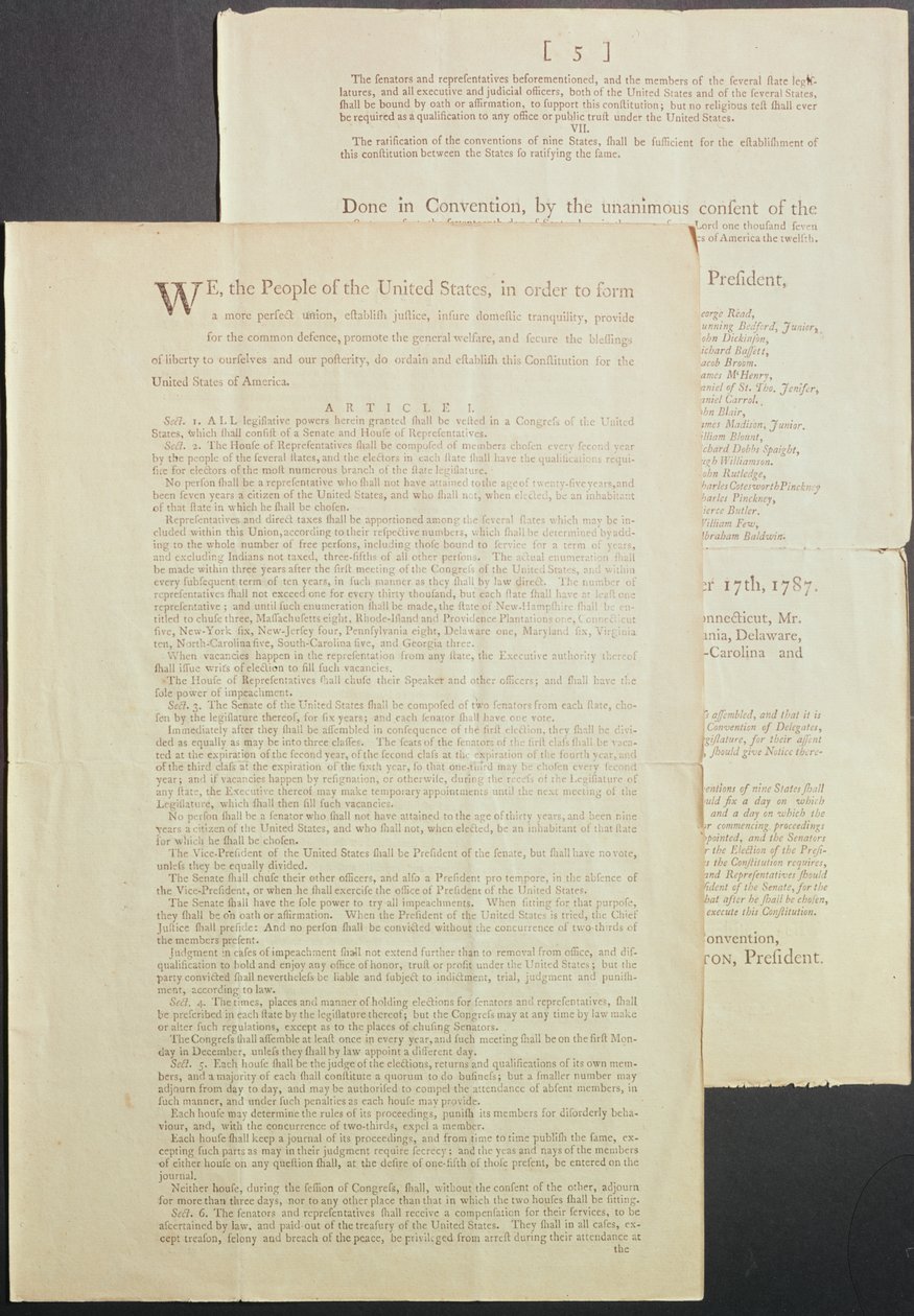 संयुक्त राज्य अमेरिका का संविधान, 1787 द्वारा अमेरिकी स्कूल