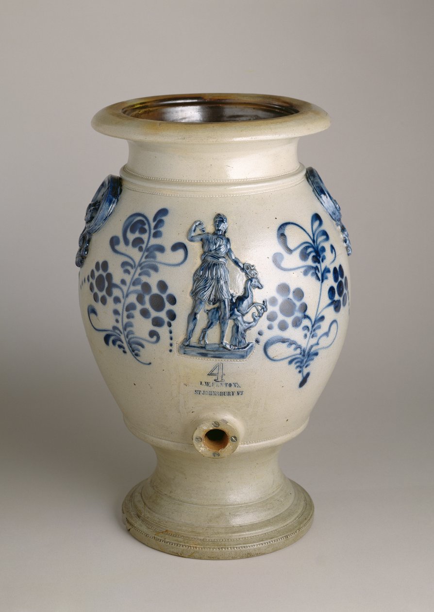 वाटर कूलर, c.1850 (सिरेमिक) द्वारा अमेरिकी स्कूल