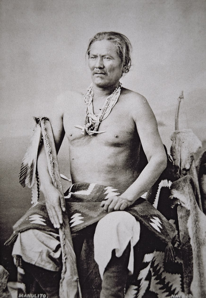 मैनुएलिटो (1818-93) नवाजो राष्ट्र के प्रमुख 1870-84 द्वारा अमेरिकी फोटोग्राफर