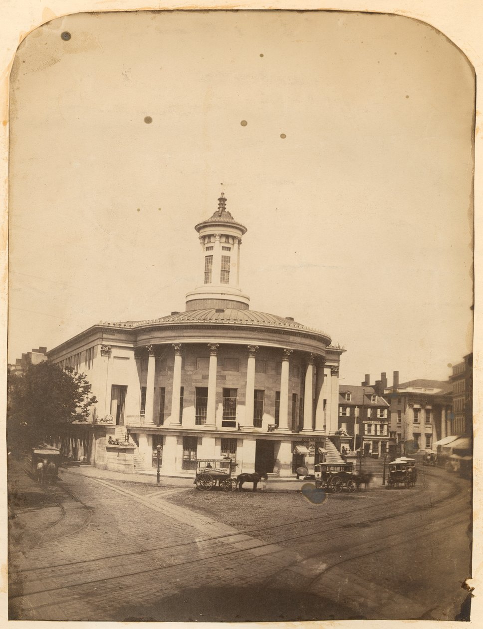 व्यापारी विनिमय भवन, अखरोट पर 3 स्ट्रीट, c.1859 द्वारा अमेरिकी फोटोग्राफर